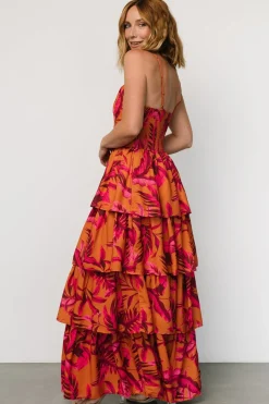 Baltic Born Joree Tiered Maxi Dress | Ginger + Fuschia Multi