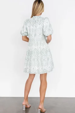 Baltic Born Josie Eyelet Babydoll Dress | White + Sage