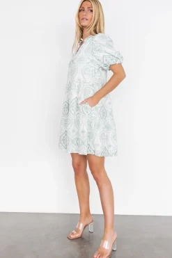 Baltic Born Josie Eyelet Babydoll Dress | White + Sage