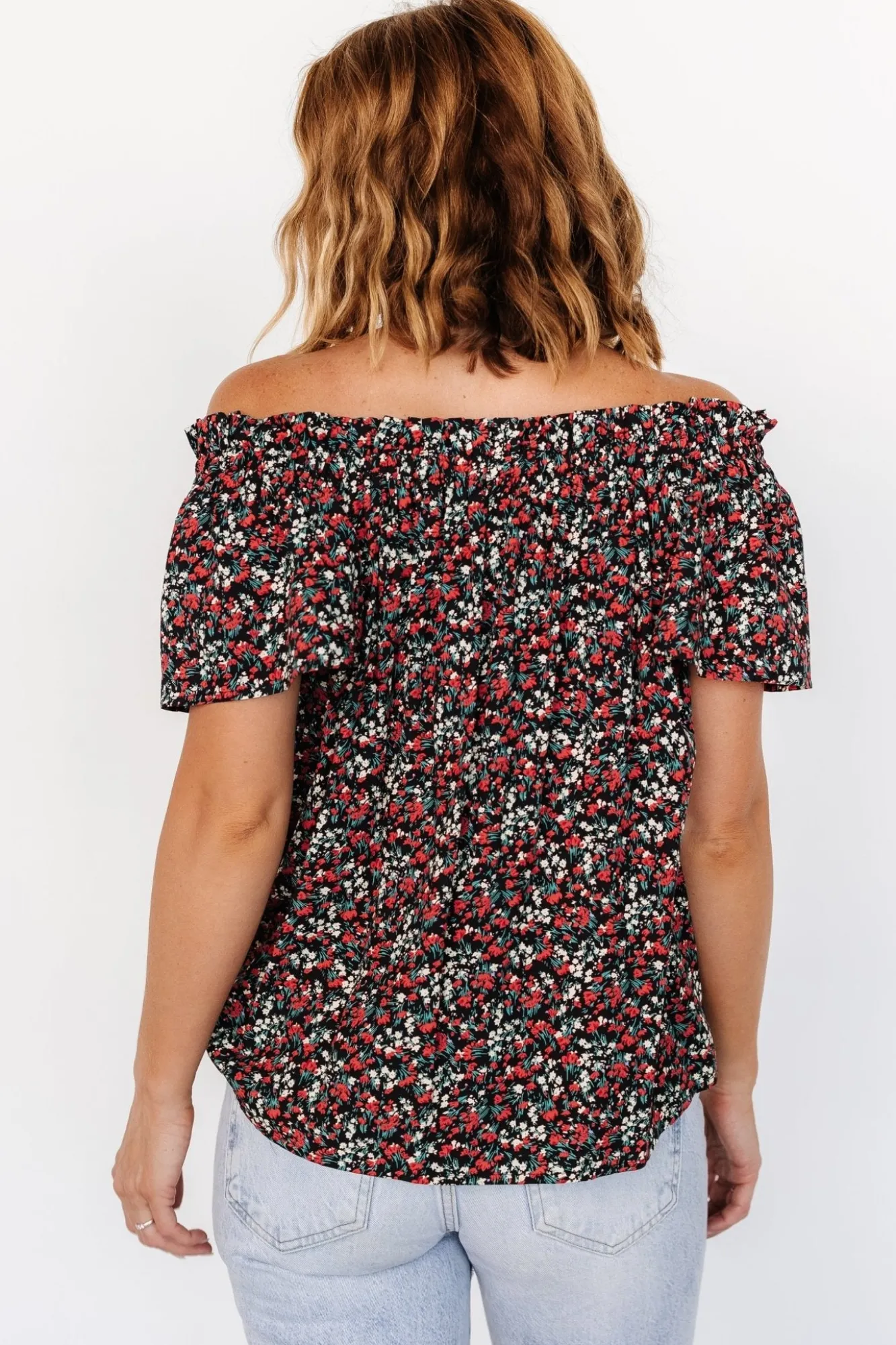 Baltic Born Jude Boho Top | Black + Red