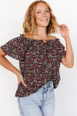 Baltic Born Jude Boho Top | Black + Red