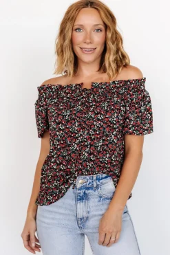 Baltic Born Jude Boho Top | Black + Red