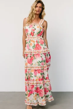 Baltic Born Julieta Tiered Maxi Dress | Off White Floral
