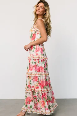 Baltic Born Julieta Tiered Maxi Dress | Off White Floral