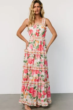 Baltic Born Julieta Tiered Maxi Dress | Off White Floral
