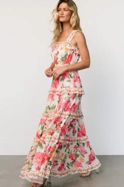 Baltic Born Julieta Tiered Maxi Dress | Off White Floral