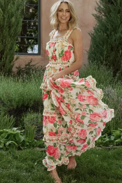 Baltic Born Julieta Tiered Maxi Dress | Off White Floral