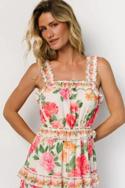 Baltic Born Julieta Tiered Maxi Dress | Off White Floral