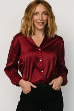 Baltic Born Kacey Satin Button Up Top |