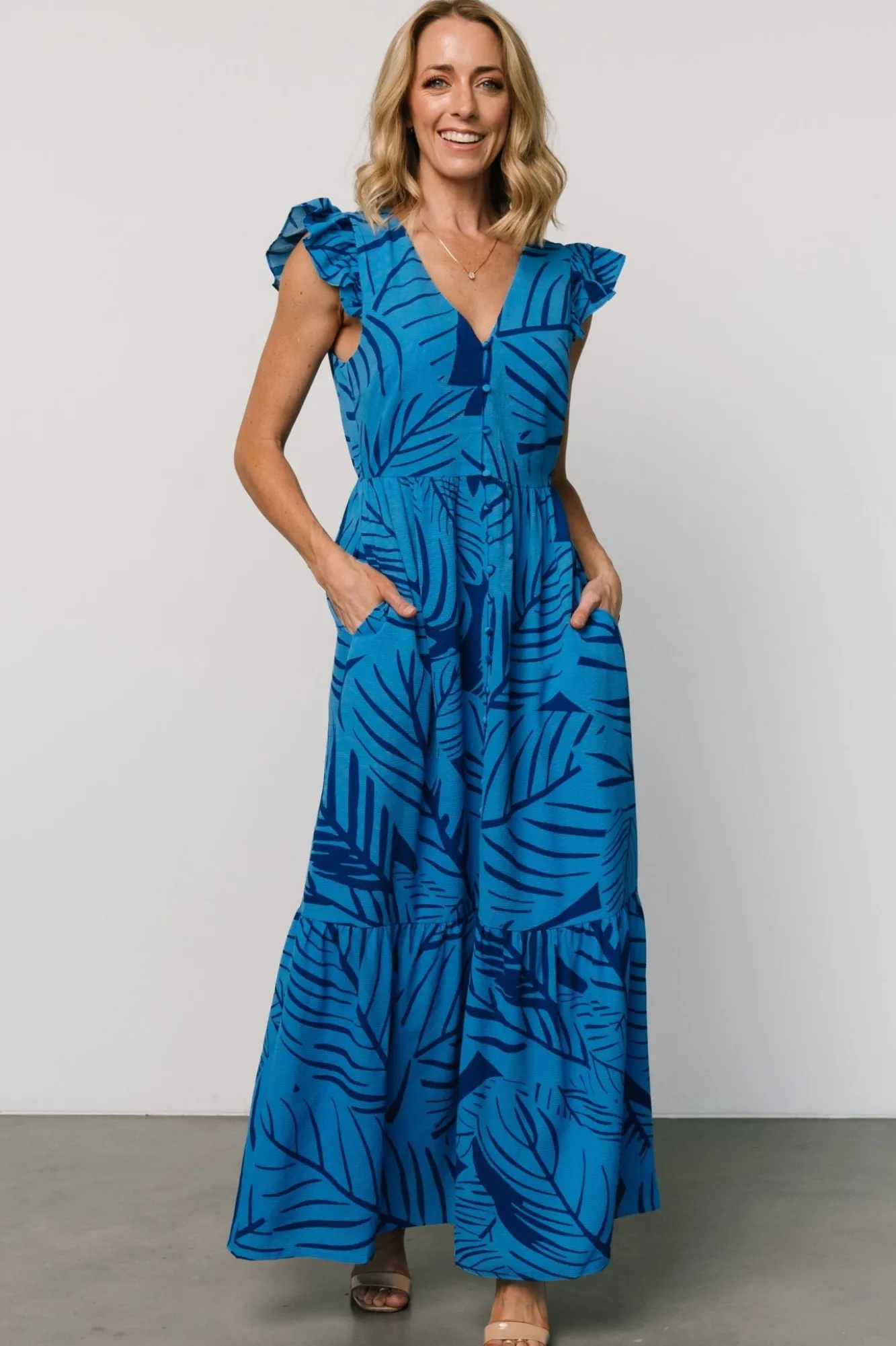 Baltic Born Kaia Button Maxi Dress | Blue Print