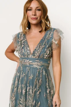 Baltic Born Karina Shimmer Gown | Blue + Rose Gold