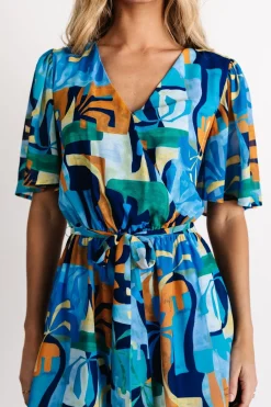 Baltic Born Karissa Romper | Blue Multi Print