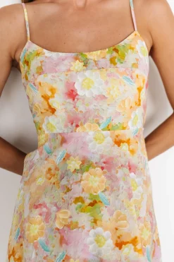 Baltic Born Katalina Back Tie Midi Dress | Pastel Multi