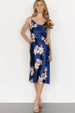 Baltic Born Katarina Slip Midi Dress | Vintage Blue Floral