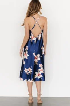 Baltic Born Katarina Slip Midi Dress | Vintage Blue Floral