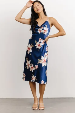 Baltic Born Katarina Slip Midi Dress | Vintage Blue Floral