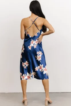 Baltic Born Katarina Slip Midi Dress | Vintage Blue Floral