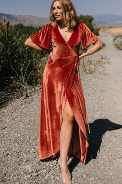 Baltic Born Katelyn Velvet Maxi Wrap Dress |