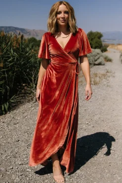 Baltic Born Katelyn Velvet Maxi Wrap Dress |