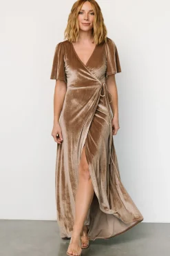 Baltic Born Katelyn Velvet Maxi Wrap Dress |