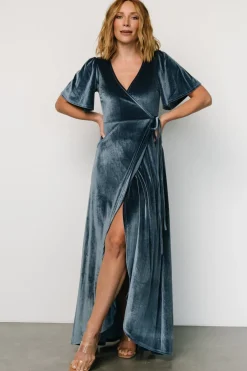 Baltic Born Katelyn Velvet Maxi Wrap Dress |