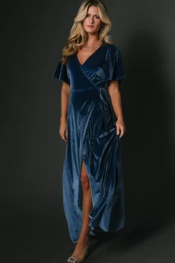 Baltic Born Katelyn Velvet Maxi Wrap Dress |