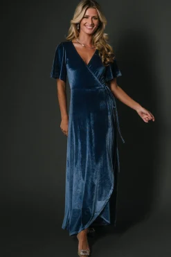 Baltic Born Katelyn Velvet Maxi Wrap Dress |