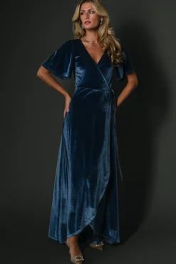 Baltic Born Katelyn Velvet Maxi Wrap Dress |