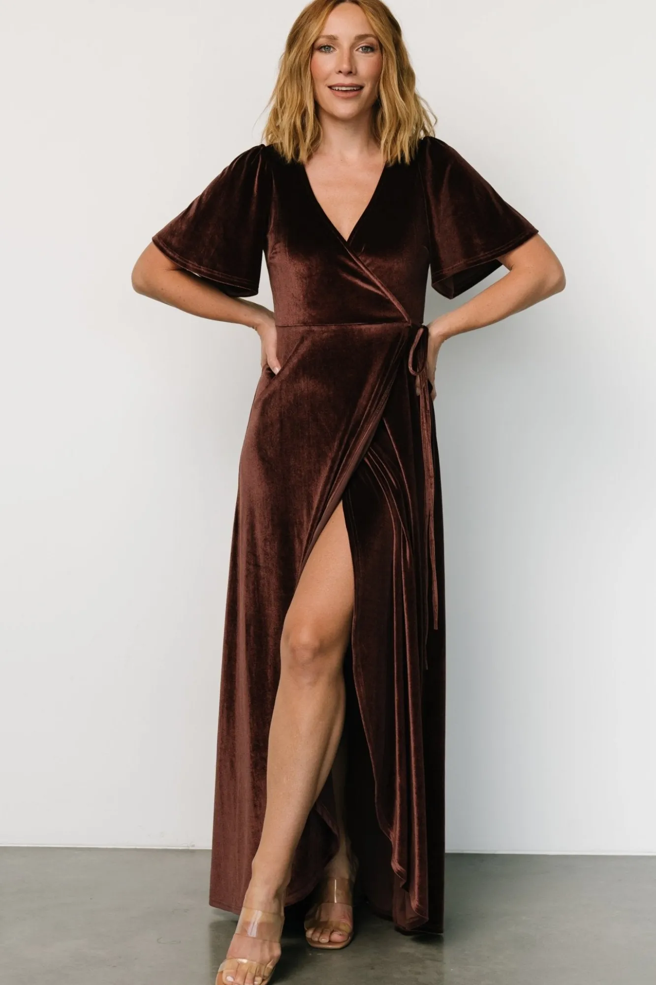 Baltic Born Katelyn Velvet Maxi Wrap Dress |