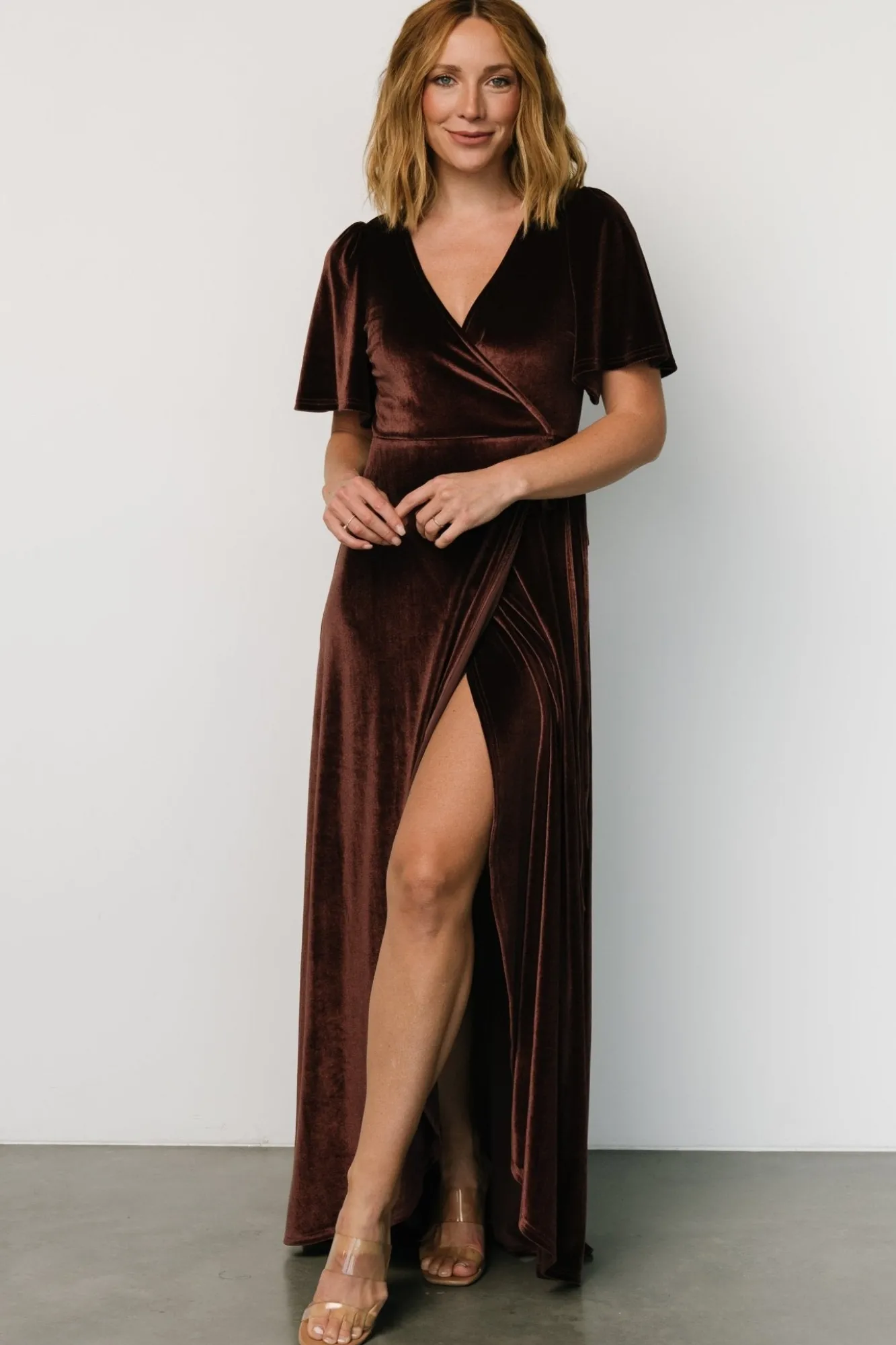 Baltic Born Katelyn Velvet Maxi Wrap Dress |