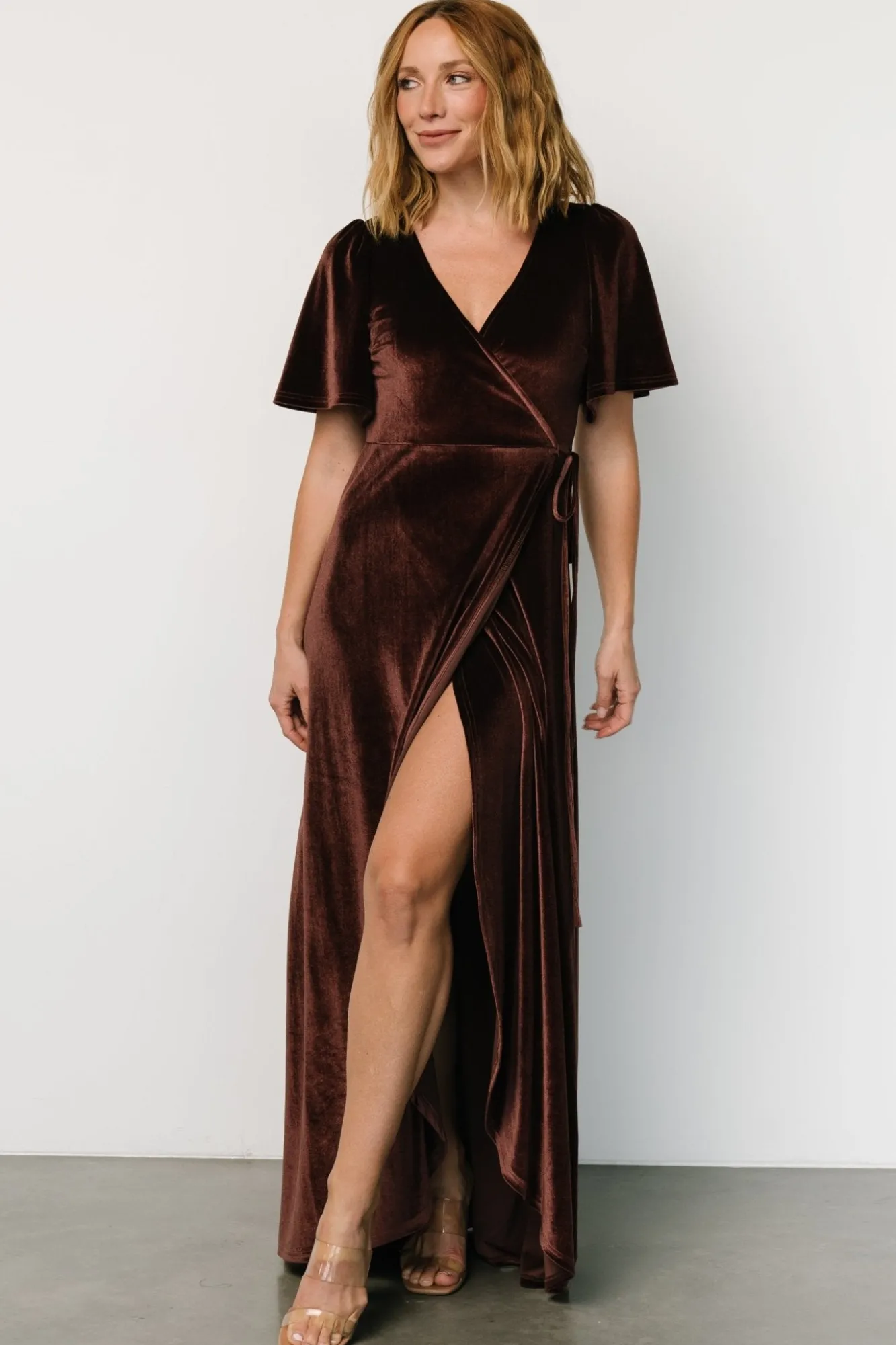 Baltic Born Katelyn Velvet Maxi Wrap Dress |