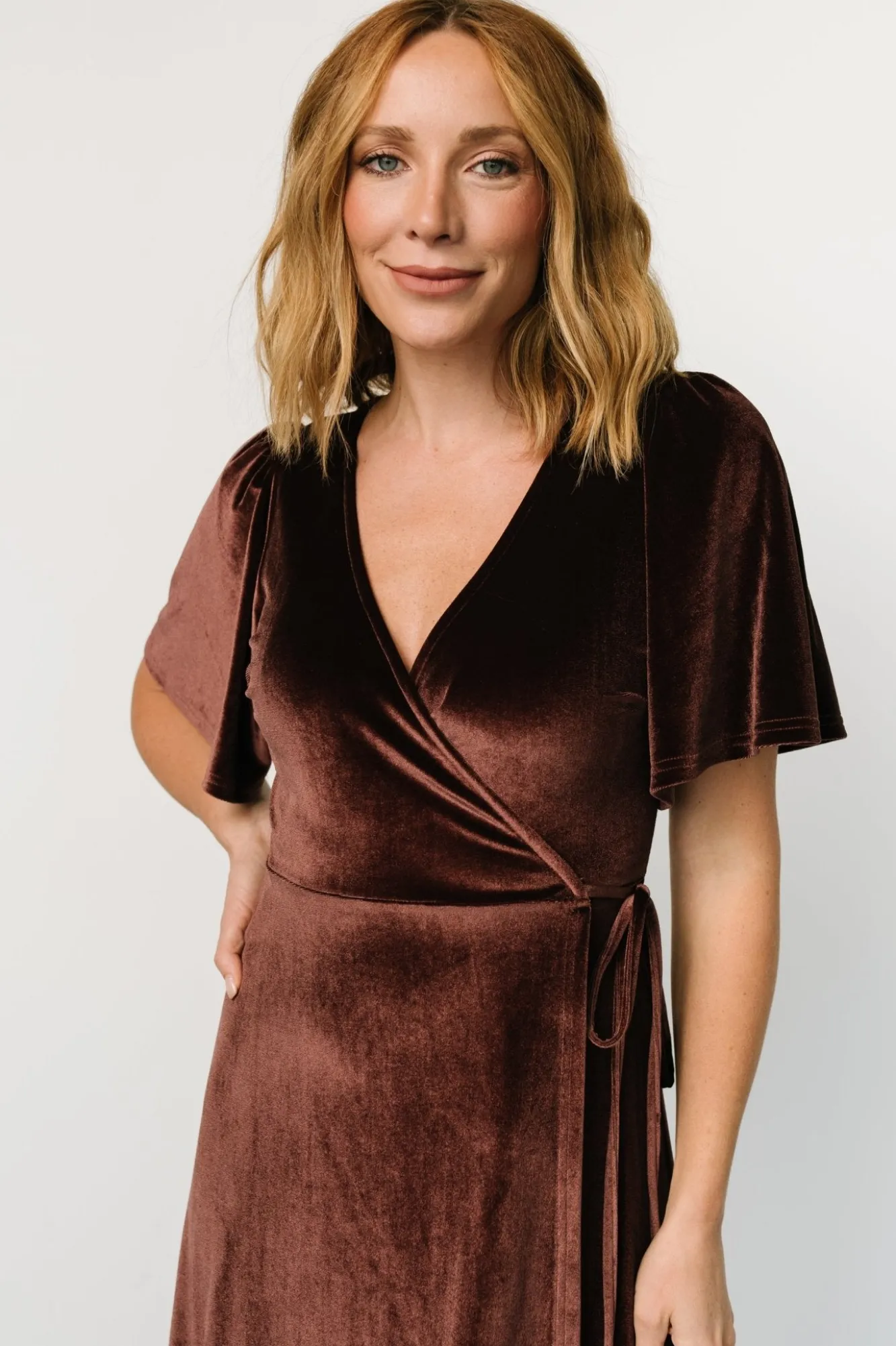 Baltic Born Katelyn Velvet Maxi Wrap Dress |