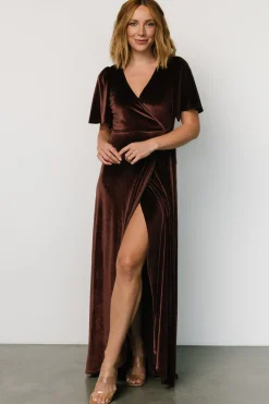 Baltic Born Katelyn Velvet Maxi Wrap Dress |