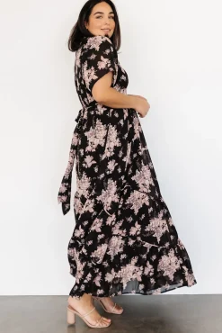 Baltic Born Katherine Maxi Dress | Black + Blush Floral