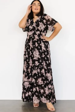 Baltic Born Katherine Maxi Dress | Black + Blush Floral