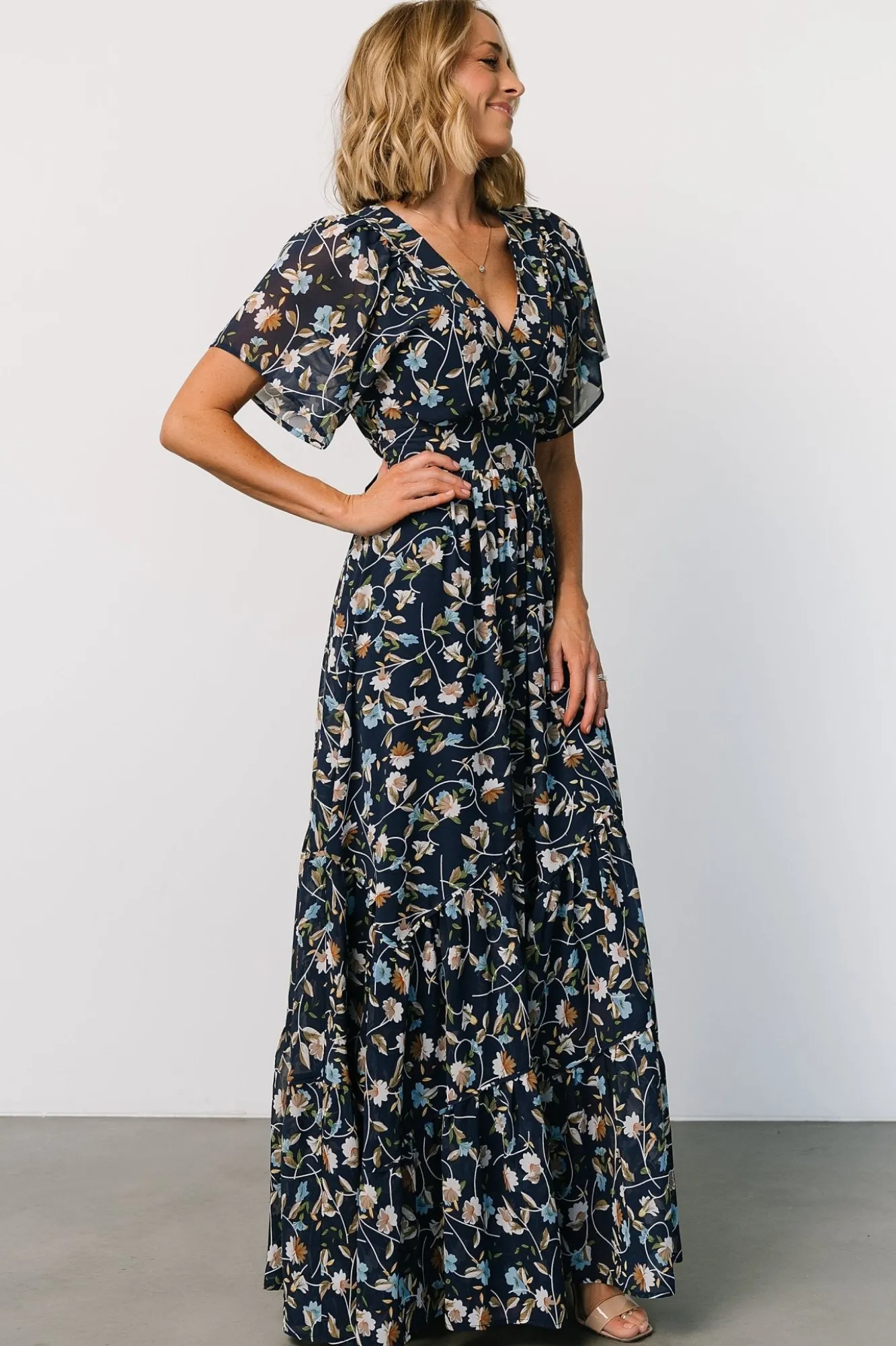 Baltic Born Katherine Maxi Dress | Dark Blue Floral