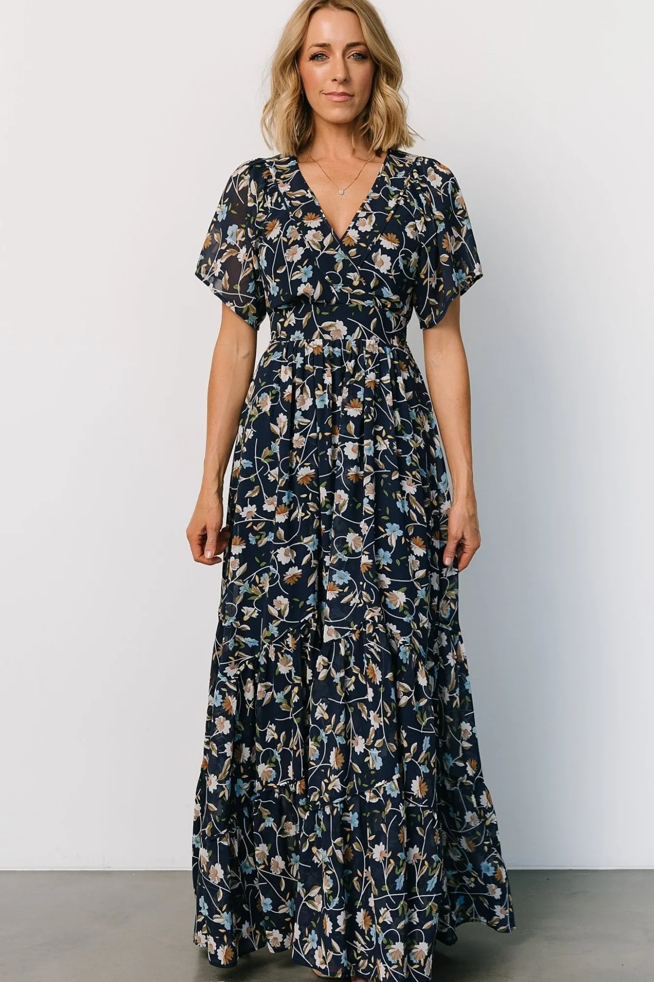 Baltic Born Katherine Maxi Dress | Dark Blue Floral