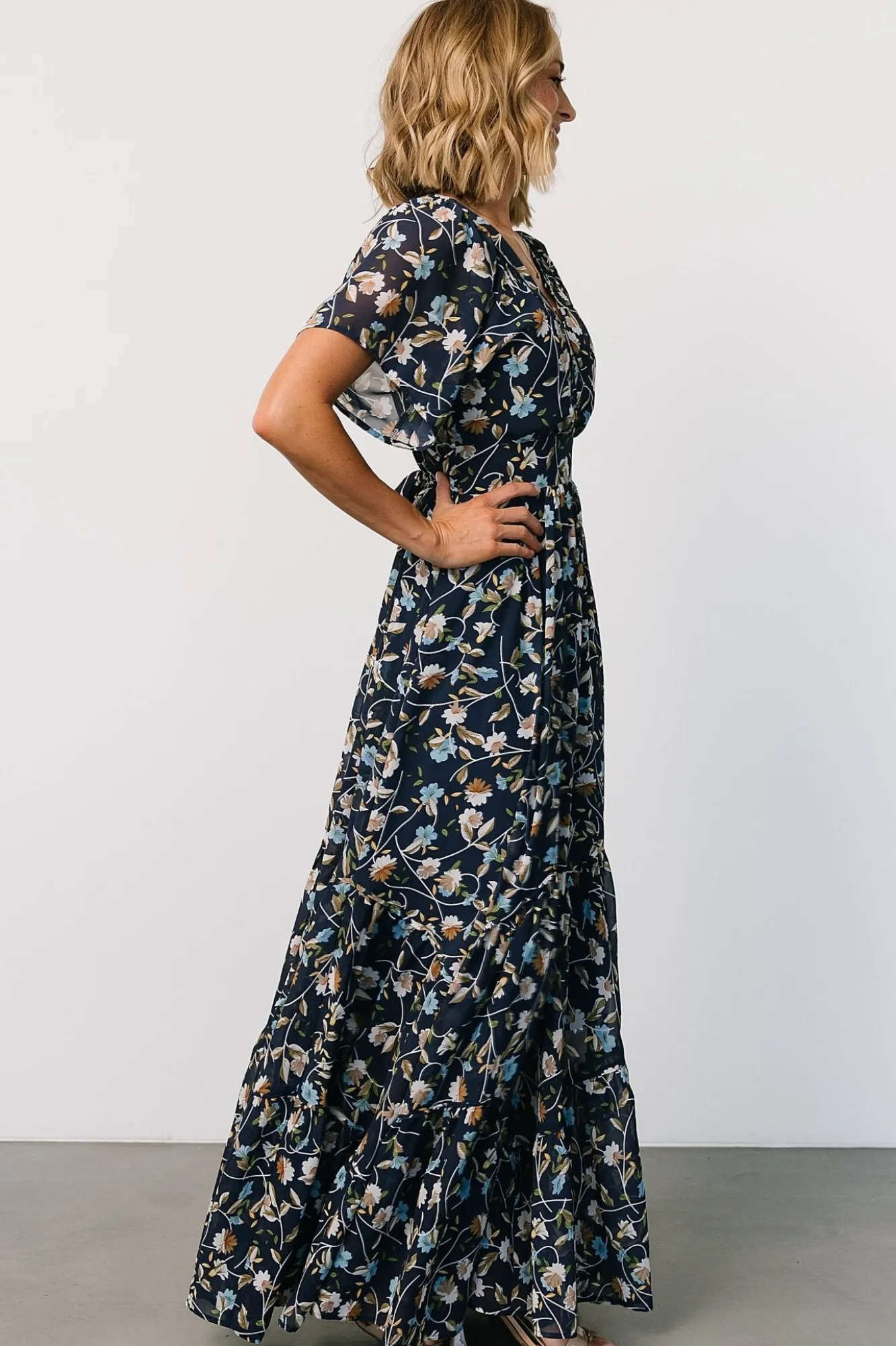 Baltic Born Katherine Maxi Dress | Dark Blue Floral