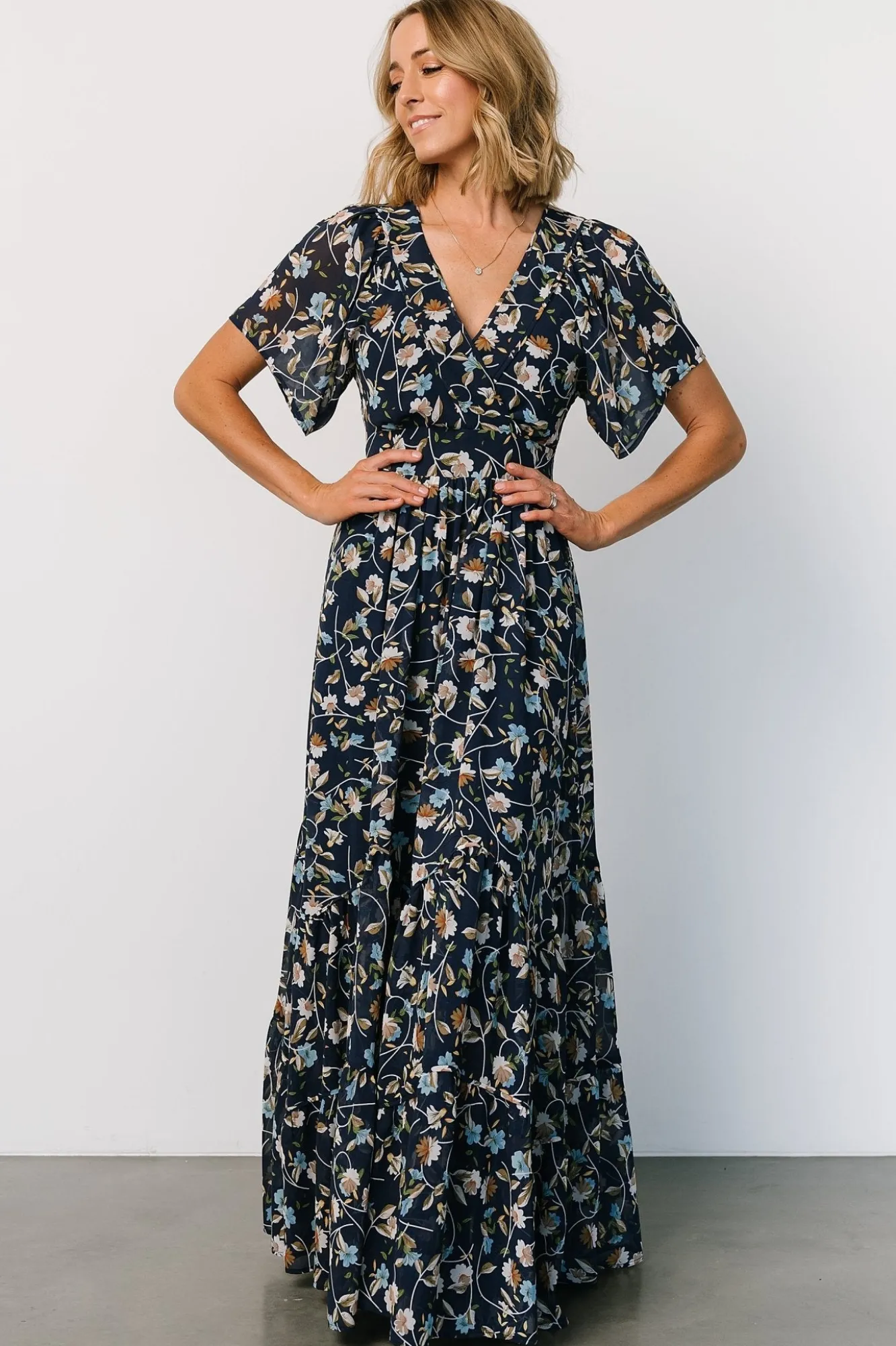 Baltic Born Katherine Maxi Dress | Dark Blue Floral