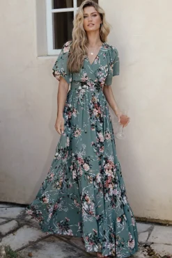 Baltic Born Katherine Maxi Dress | Dusty Green Floral
