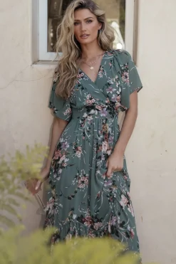 Baltic Born Katherine Maxi Dress | Dusty Green Floral