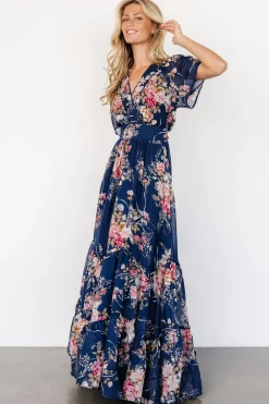 Baltic Born Katherine Maxi Dress | Navy + Pink Floral