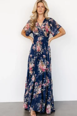 Baltic Born Katherine Maxi Dress | Navy + Pink Floral