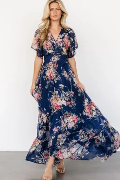 Baltic Born Katherine Maxi Dress | Navy + Pink Floral
