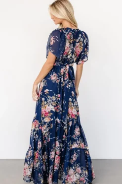 Baltic Born Katherine Maxi Dress | Navy + Pink Floral