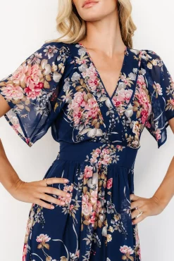Baltic Born Katherine Maxi Dress | Navy + Pink Floral