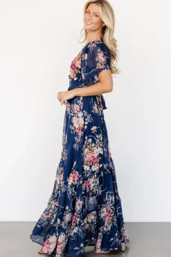 Baltic Born Katherine Maxi Dress | Navy + Pink Floral