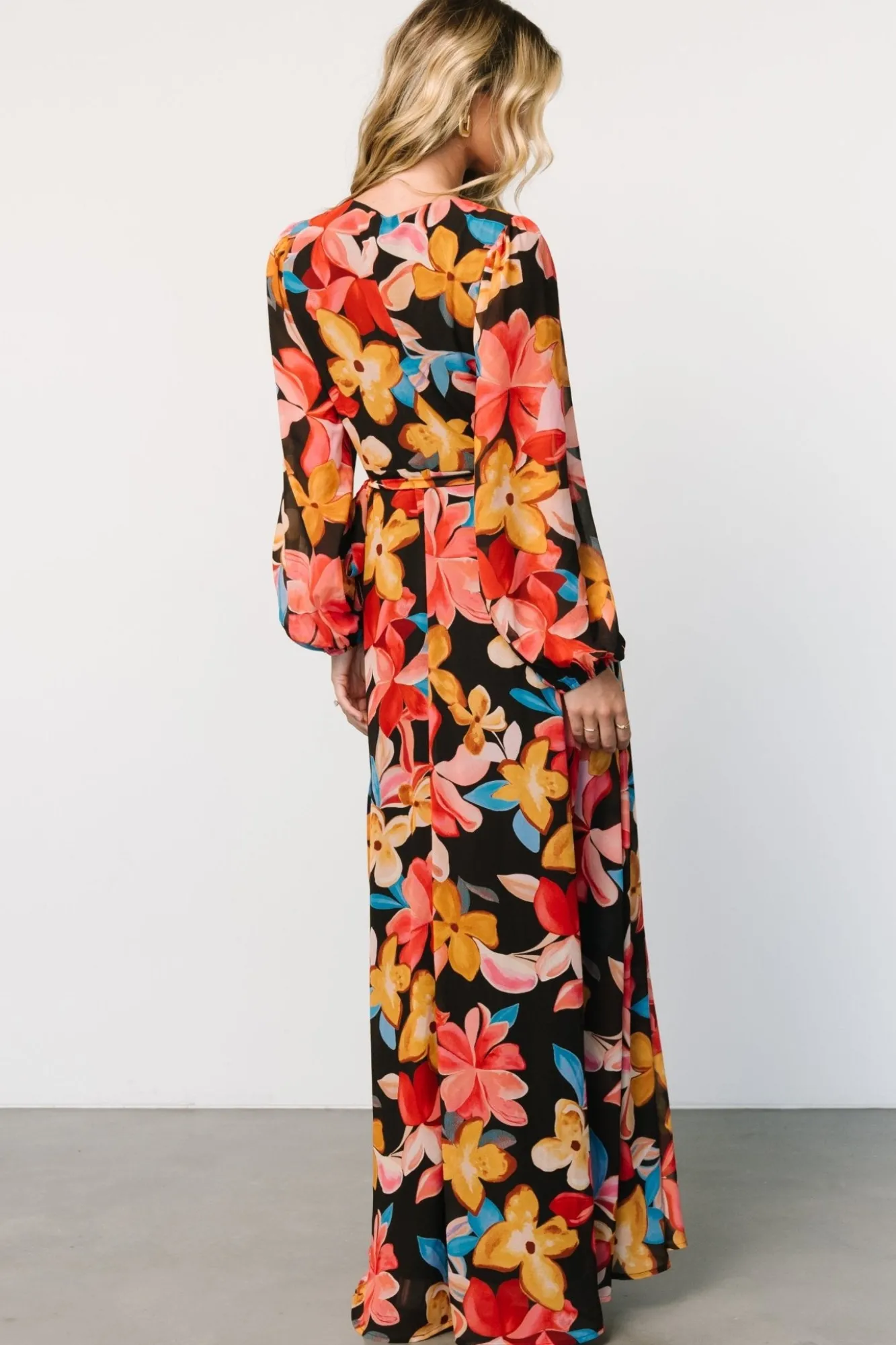 Baltic Born Katinka Wrap Maxi Dress | Tropical Night Floral