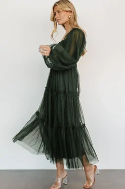Baltic Born Katrina Tulle Maxi Dress | Dark Green