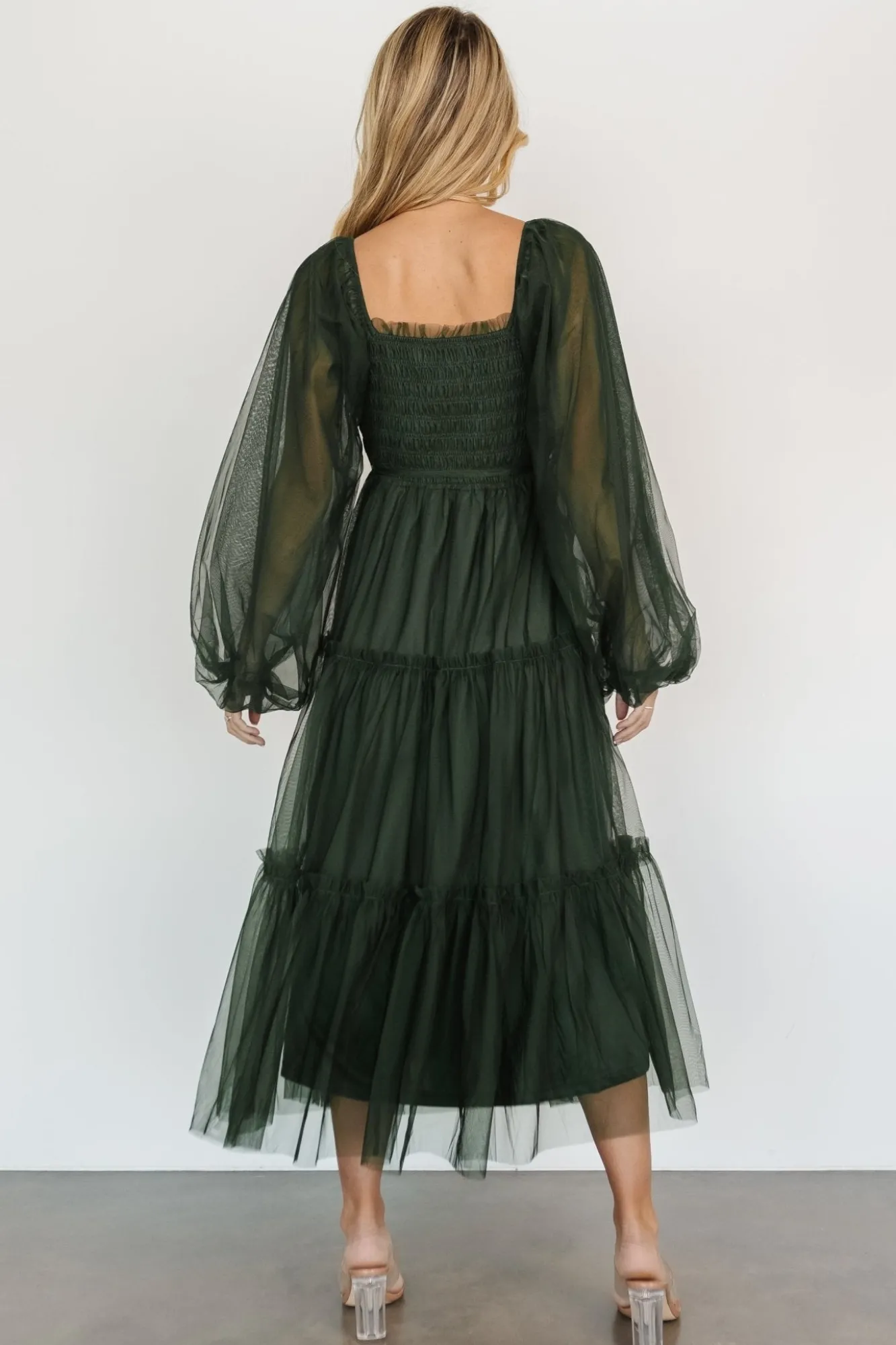 Baltic Born Katrina Tulle Maxi Dress | Dark Green